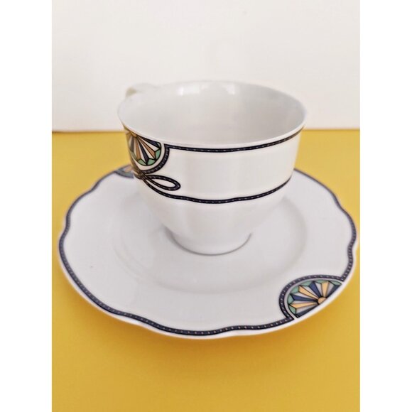Vintage Rosenthal Grace Society Pearl China Teacup & Saucer Set Art Deco - Picture 2 of 13